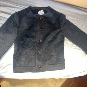 Gray Wool Button-Up Jacket